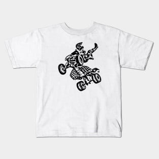 Quad Bike Freestyle Sketch Art Kids T-Shirt